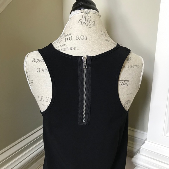 Anthropologie DREW Racerback Top Shirt Womens Small Black Sleeveless Rear Zipper - Picture 11 of 13